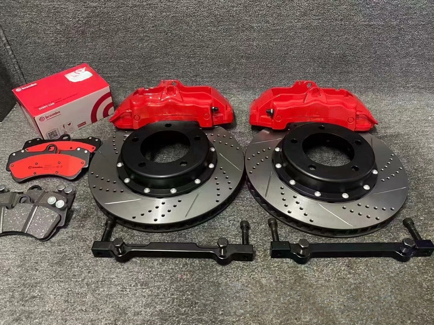 Brembo 18Z Style Front 6 Piston Big Brake Kit Fit 18 / 19 / 20 / 21 Inch Wheels