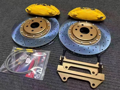 Brembo F50 Style Front 4 Piston Big Brake Kit Fit 17 / 18 / 19 Inch Wheels