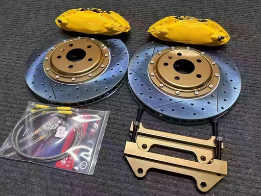 Brembo F50 Style Front 4 Piston Big Brake Kit Fit 17 / 18 / 19 Inch Wheels
