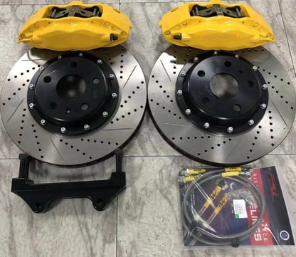 Brembo F50 Style Front 4 Piston Big Brake Kit Fit 17 / 18 / 19 Inch Wheels
