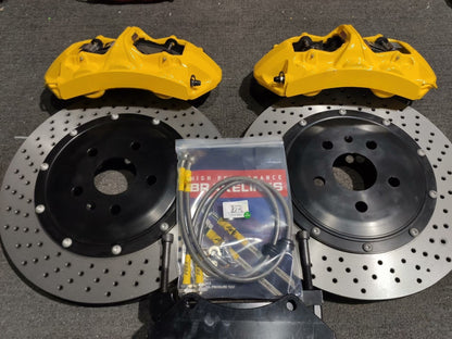 Brembo GT6 Style Front 6 Piston Big Brake Kit Fit 18 / 19 / 20 / 21 Inch Wheels