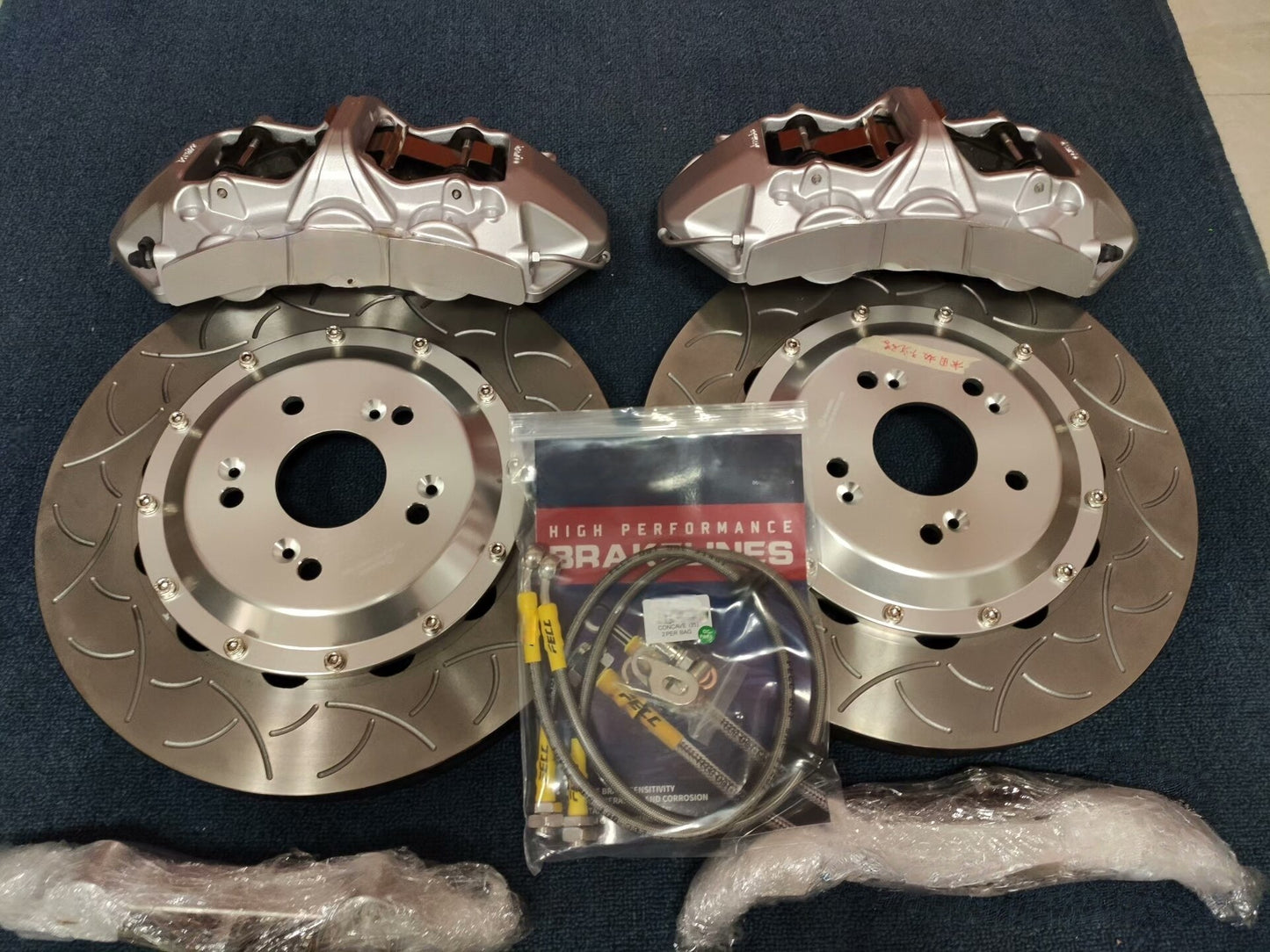 Brembo GT6 Style Front 6 Piston Big Brake Kit Fit 18 / 19 / 20 / 21 Inch Wheels