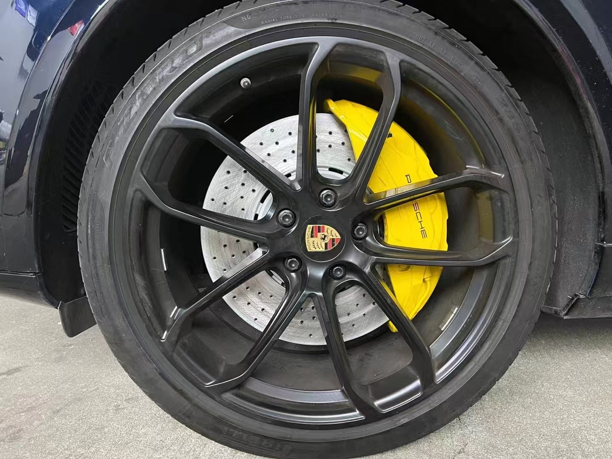 Porsche Front 10-Piston & Rear 4-Piston OEM Brake Caliper Upgrade Kit, Direct Bolt-On Installation, No Custom Brackets Required, Fits Wheels 20 Inches or Larger